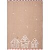 Clayre & Eef paño de cocina casa de jengibre marrón 50x70 cm algodón estilo country
