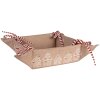Cesta de pan Clayre Eef Casa de pan de jengibre 35x35x8 cm Marrón Algodón Estilo Campestre