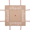 Cesta de pan Clayre Eef Casa de pan de jengibre 35x35x8 cm Marrón Algodón Estilo Campestre