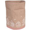 Clayre Eef GBB50 Cesta de Pan Casa de Pan de Jengibre Marrón Algodón Redonda Ø 15x16 cm