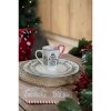 Clayre Eef GBB50 Cesta de Pan Casa de Pan de Jengibre Marrón Algodón Redonda Ø 15x16 cm