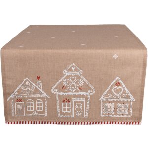 Clayre Eef camino de mesa casita de jengibre 50x140 cm...