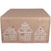 Clayre Eef camino de mesa casita de jengibre 50x140 cm algodón marrón estilo country
