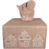 Clayre Eef camino de mesa casita de jengibre 50x140 cm algodón marrón estilo country
