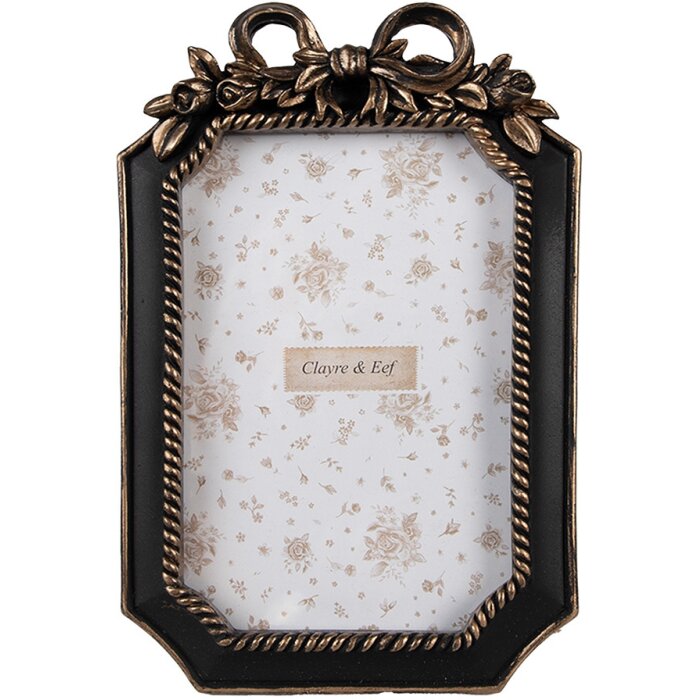 Clayre & Eef 2F1161 Marco Foto Negro 13x2x20 cm Retro Vintage 10x15 cm