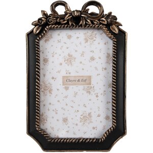 Clayre & Eef 2F1161 Marco Foto Negro 13x2x20 cm Retro...