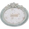 Clayre & Eef Marco Oval 13x18 cm Vidrio Plástico Vintage Verde