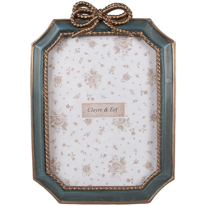 Clayre & Eef 2F1164 Marco de Foto Verde 16x2x22 cm 13x18 cm Cristal Plástico