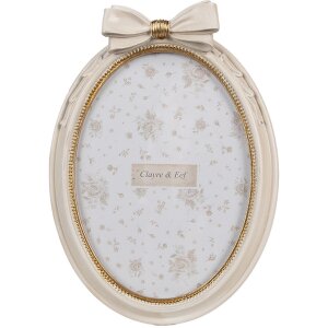 Clayre & Eef 2F1165 Marco de Fotos Oval Beige 16x3x22...