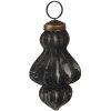 Clayre & Eef 6GL4693 Adorno de Navidad Gris Negro Ø 5x8 cm Vidrio