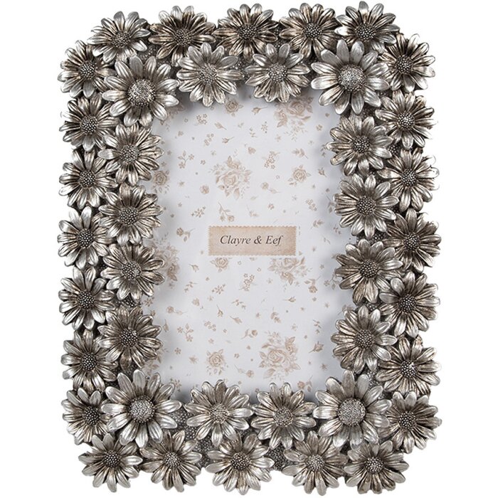 Clayre & Eef Marco 10x15 cm Plata Diseño Floral Retro