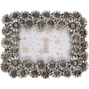 Clayre & Eef Marco 10x15 cm Plata Diseño Floral Retro