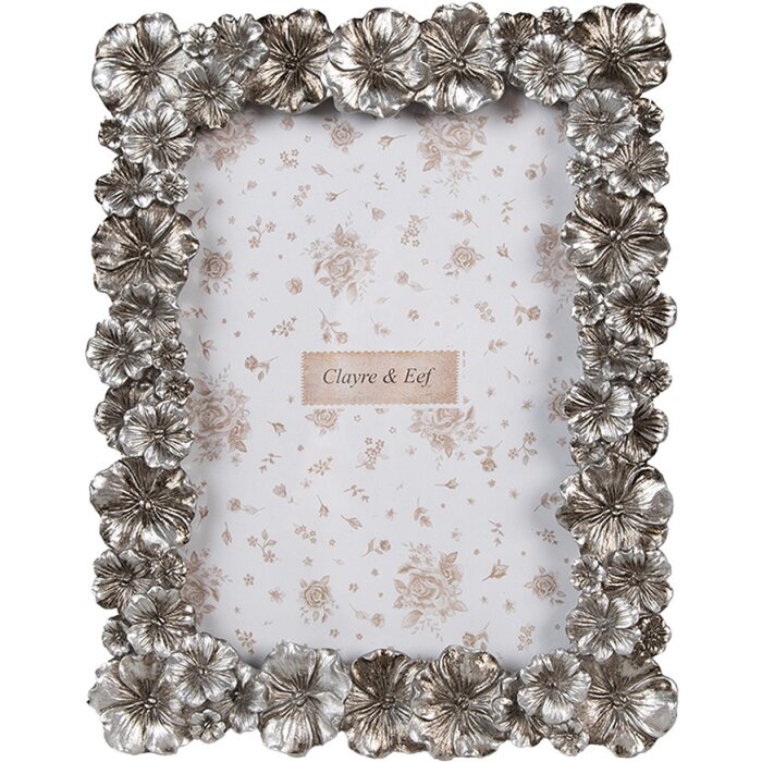 Clayre & Eef 2F1173 Marco Foto 17x2x22 cm Plata Estilo Vintage