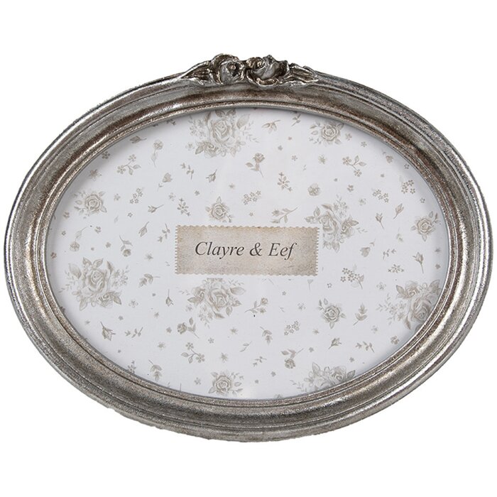 Clayre & Eef 2F1176 Marco Plata 20x3x15 cm Ovalado Retro Vintage