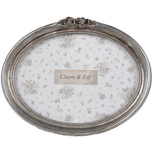 Clayre & Eef 2F1176 Marco Plata 20x3x15 cm Ovalado Retro Vintage