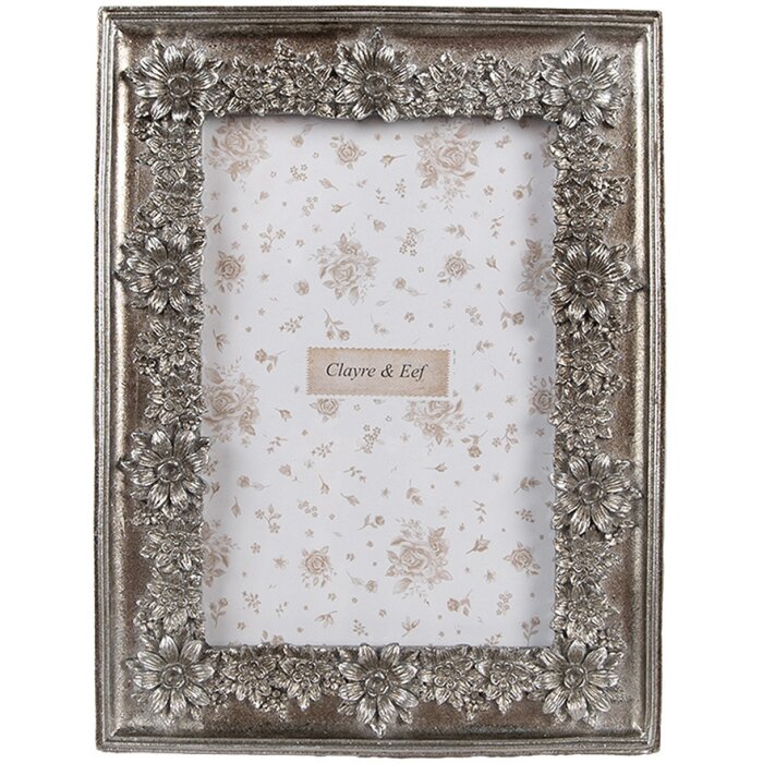 Clayre & Eef 2F1181 Marco Foto Plata 15x2x20 cm 10x15 cm Diseño Vintage