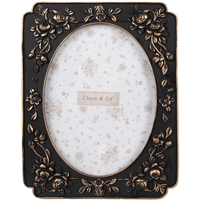 Clayre & Eef 2F1184 Marco Foto Negro Vintage 13x18 cm 17x2x22 cm