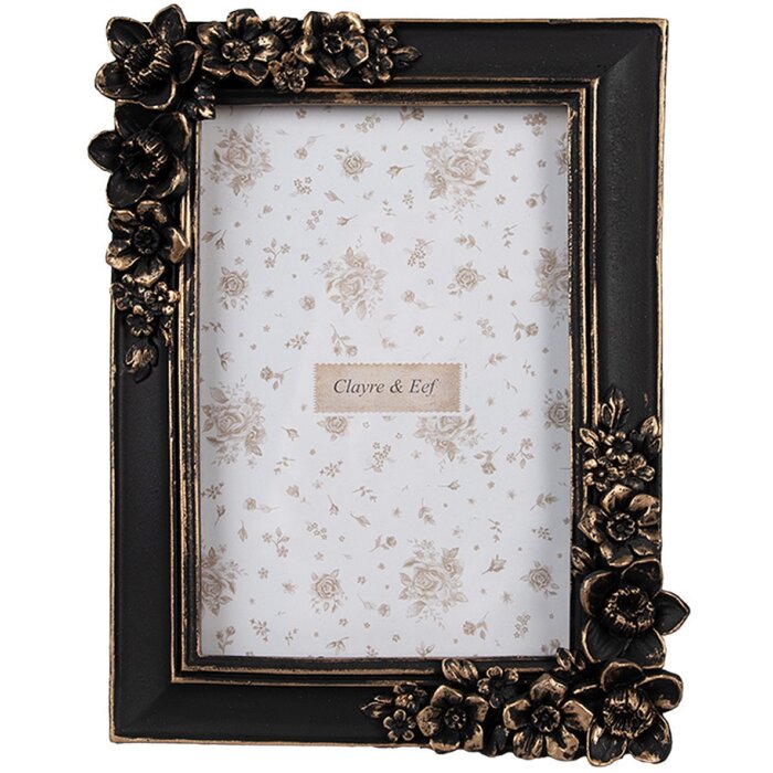 Clayre & Eef 2F1186 Marco Foto Negro 15x2x20 cm Estilo Boho Vintage