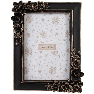 Clayre & Eef 2F1186 Marco Foto Negro 15x2x20 cm Estilo Boho Vintage