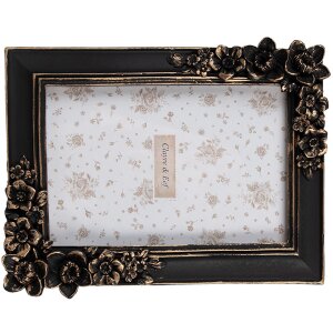 Clayre & Eef 2F1186 Marco Foto Negro 15x2x20 cm Estilo Boho Vintage