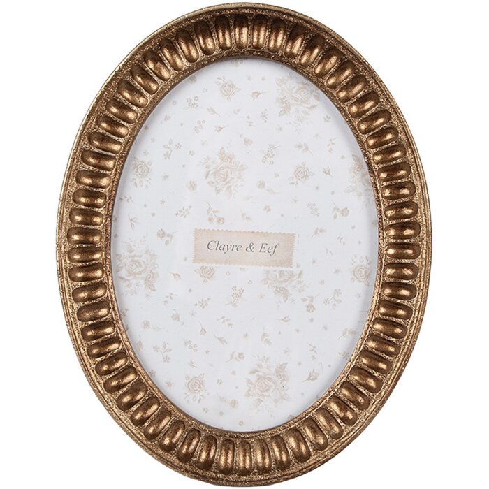 Clayre & Eef 2F1192 Marco Oro 14x2x19 cm Ovalado Retro Vintage