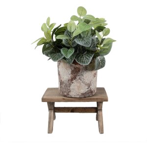 Clayre & Eef 6H2315 Mesa para Plantas Madera Marrón 24x13x14 cm Estilo Bohemio
