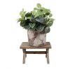 Clayre & Eef 6H2315 Mesa para Plantas Madera Marrón 24x13x14 cm Estilo Bohemio