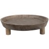 Clayre & Eef 6H2317 Cuenco decorativo de madera marrón Bohemia Ø 26x7 cm