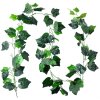 Clayre & Eef Planta Artificial Guirnalda de hojas Verde 220 cm Plástico Lifelike