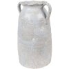 Clayre & Eef Jarrón 19x16x28 cm Terracota Gris Decoración Estilo Campestre