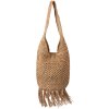 Juleeze JZBG0301 bolso de playa 35x35 cm marrón sintético flecos efecto boho
