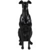 Clayre & Eef 6PR5069 Figurita Decorativa Perro Negro 20x10x30 cm Poliresina