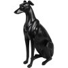 Clayre & Eef 6PR5069 Figurita Decorativa Perro Negro 20x10x30 cm Poliresina