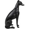 Clayre & Eef 6PR5069 Figurita Decorativa Perro Negro 20x10x30 cm Poliresina