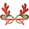 Clayre & Eef 65676 Vasos con Cornamenta Rojo Oro 19x3x15 cm Navidad