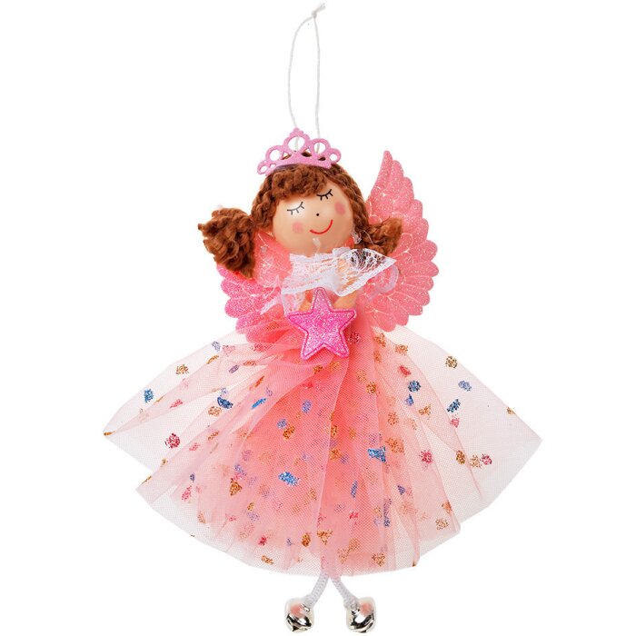 Clayre & Eef 65677P Decoración colgante ángel 8x4x15 cm