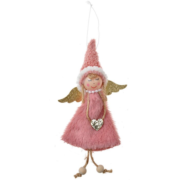 Clayre & Eef 65678 Decoración colgante ángel 10x4x20 cm