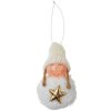 Clayre & Eef 65679W Colgante decorativo Ángel Ø 5x9 cm Blanco