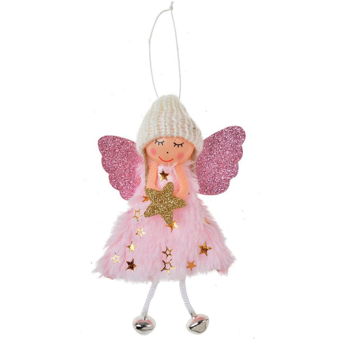 Clayre & Eef 65680P Decoración colgante ángel 8x3x15 cm