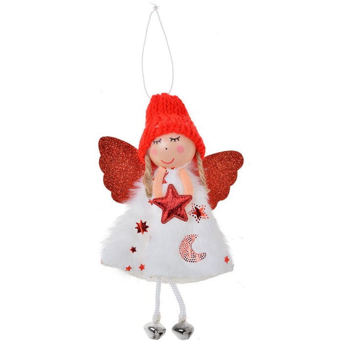 Clayre & Eef 65680R Colgante decorativo ángel 8x3x15 cm