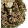 Clayre & Eef 65771 Corona de Navidad dorada Ø 30x7 cm