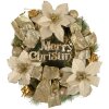 Clayre & Eef 65773 Corona de Navidad color oro verde Ø 30x8 cm plástico