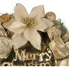 Clayre & Eef 65773 Corona de Navidad color oro verde Ø 30x8 cm plástico