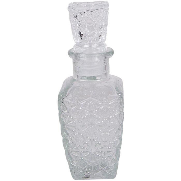 Clayre & Eef 6GL4895 Jarra 250 ml Transparente Retro Vintage 6x6x17 cm