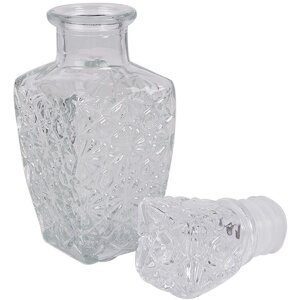 Clayre & Eef 6GL4895 Jarra 250 ml Transparente Retro Vintage 6x6x17 cm