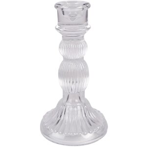 Clayre & Eef 6GL4909 Portavelas Cristal Transparente...