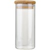 Clayre & Eef 6GL4910M Tarro con tapa Vidrio transparente Bambú Ø 5x13 cm