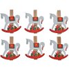 Clayre & Eef 65637 Pinza con caballito balancín juego 6 4x1x4 cm