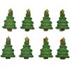 Clayre & Eef 65639 Pinza con árbol de Navidad juego 8 2x1x4 cm
