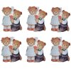 Clayre & Eef 65641 Pinza con osito juego 6 4x1x5 cm